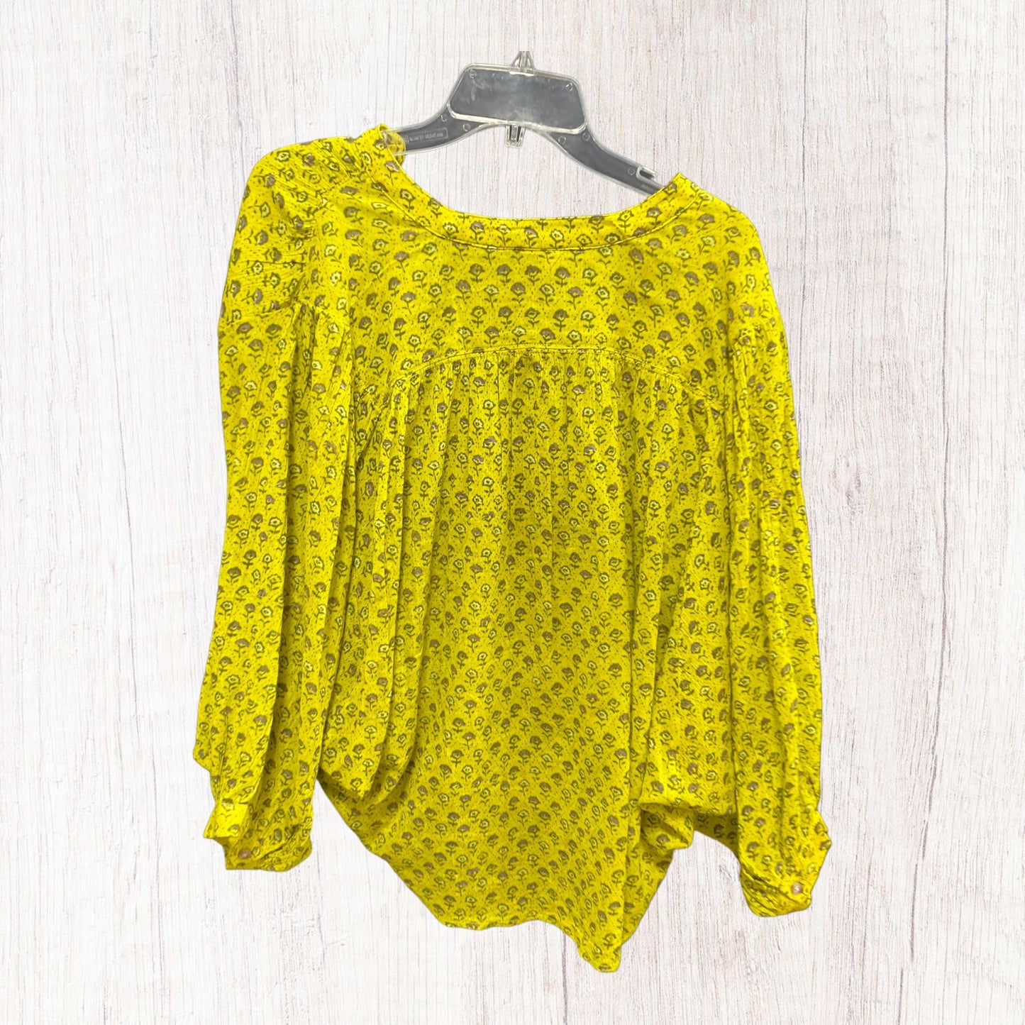 Top Long Sleeve By Pilcro In Chartreuse, Size: S