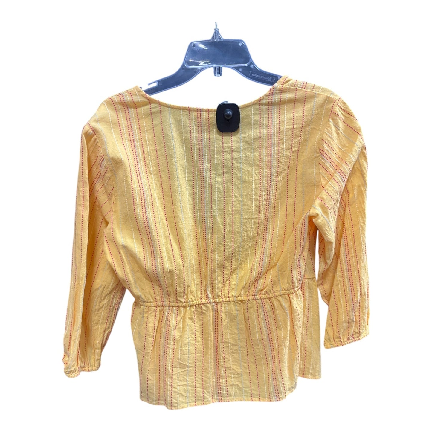 Top Long Sleeve By Time And Tru In Yellow, Size: M