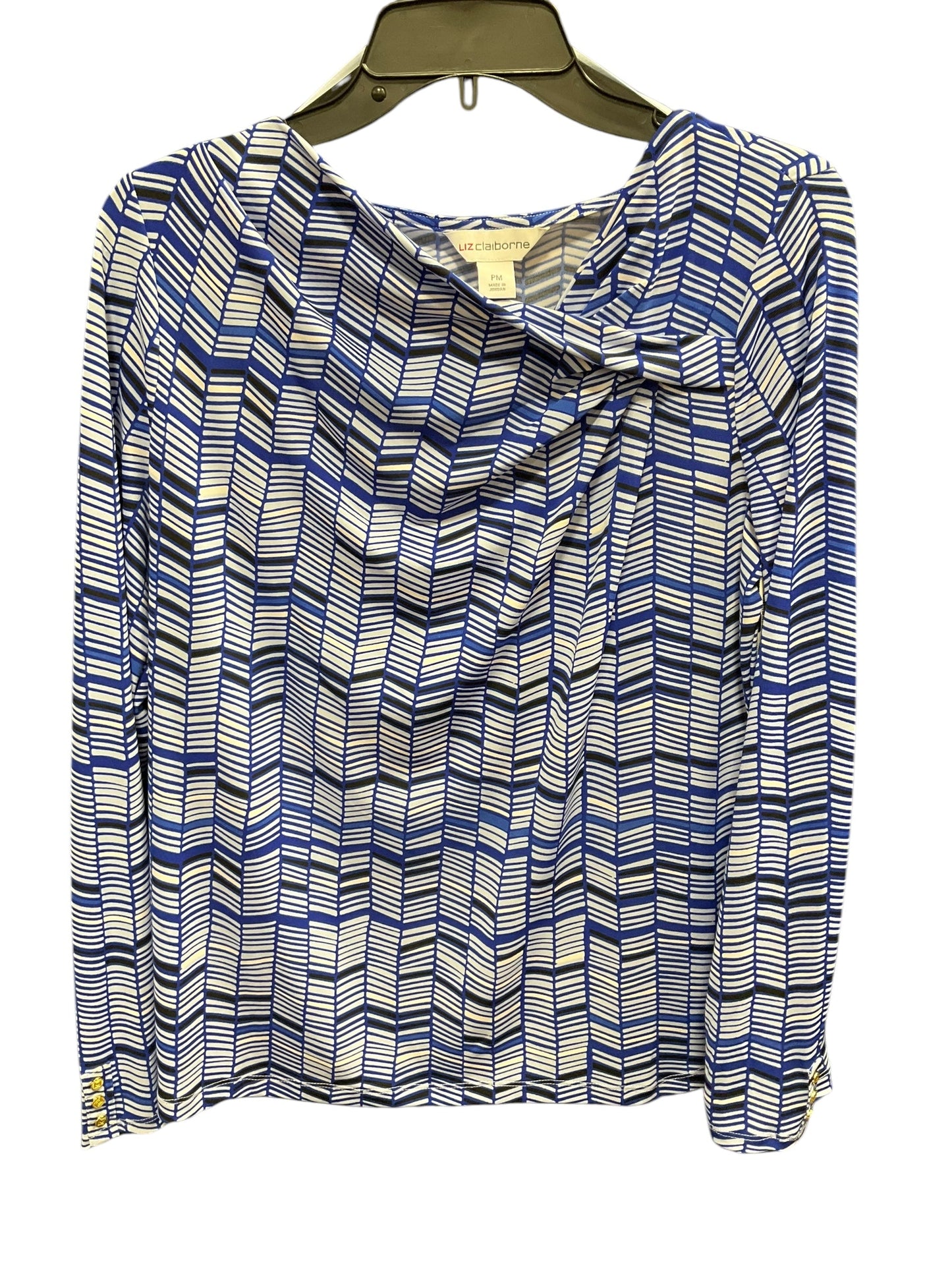 Top Long Sleeve By Liz Claiborne In Blue, Size: M