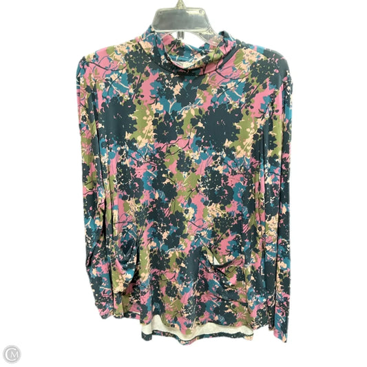 Top Long Sleeve By Logo In Blue & Purple, Size: S