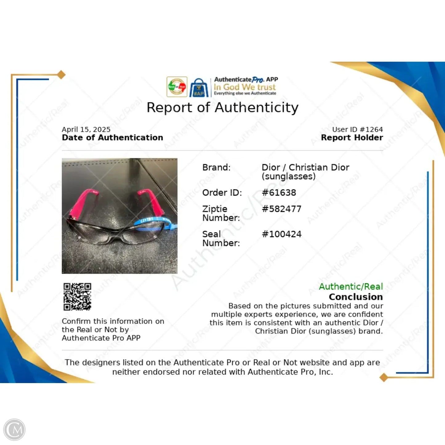 Sunglasses Luxury Designer By Dior