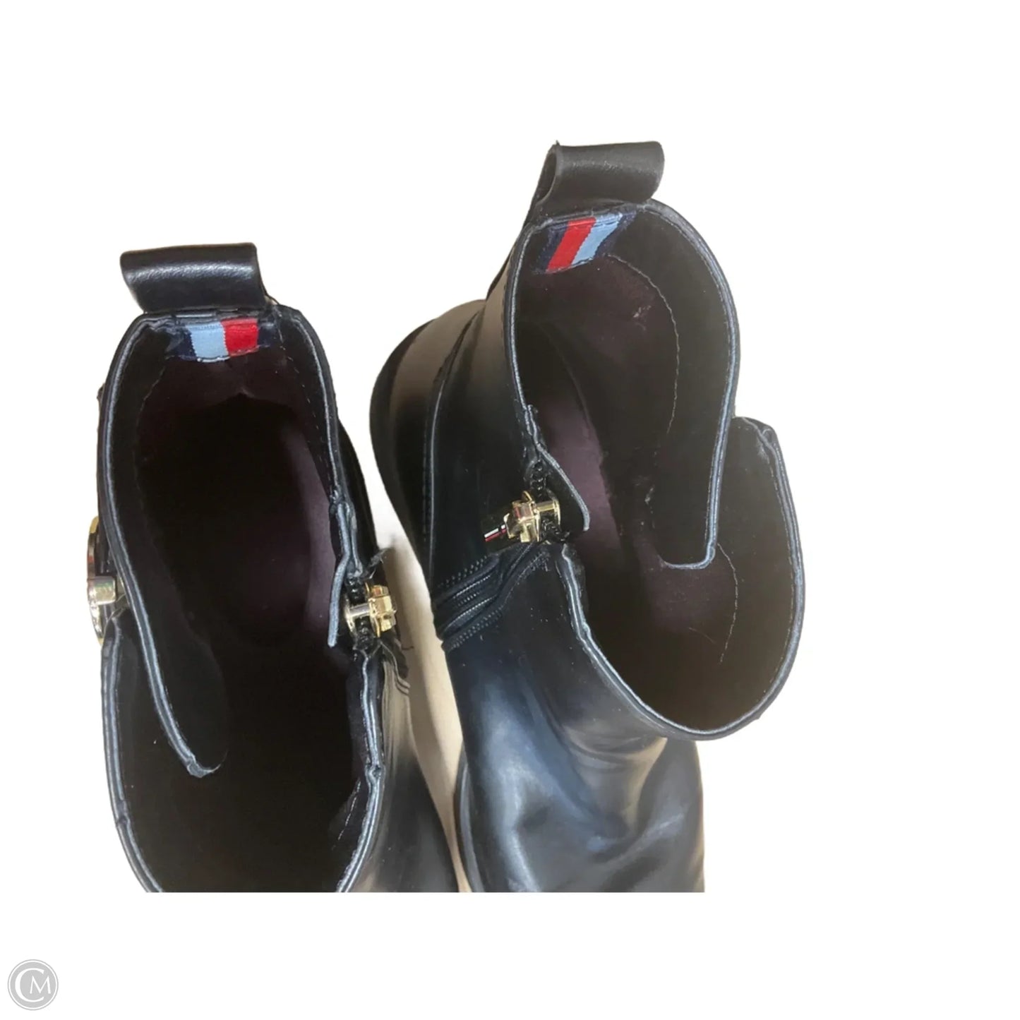 Boots Ankle Flats By Tommy Hilfiger In Black, Size: 9