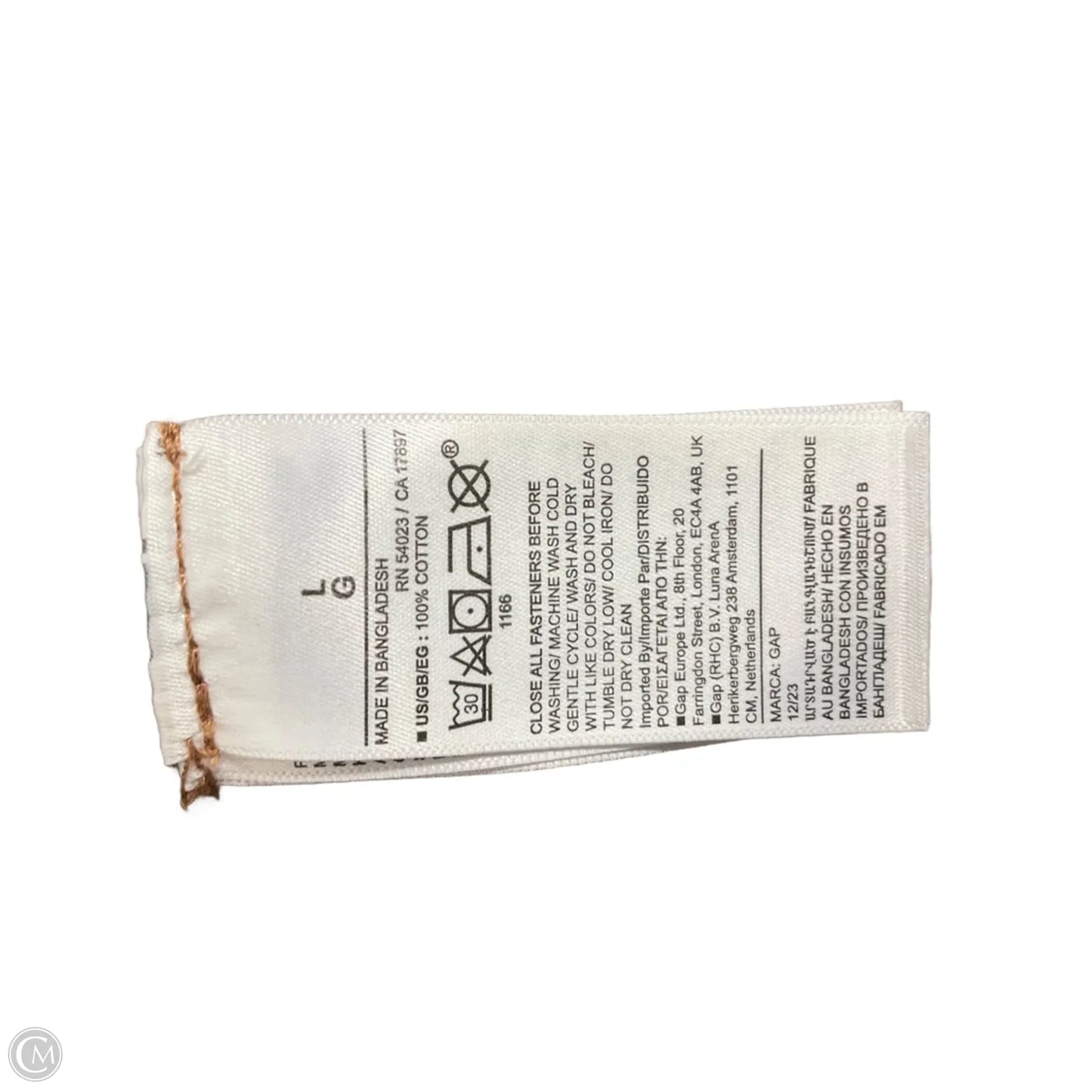 Blouse Long Sleeve By Gap In Brown, Size: L