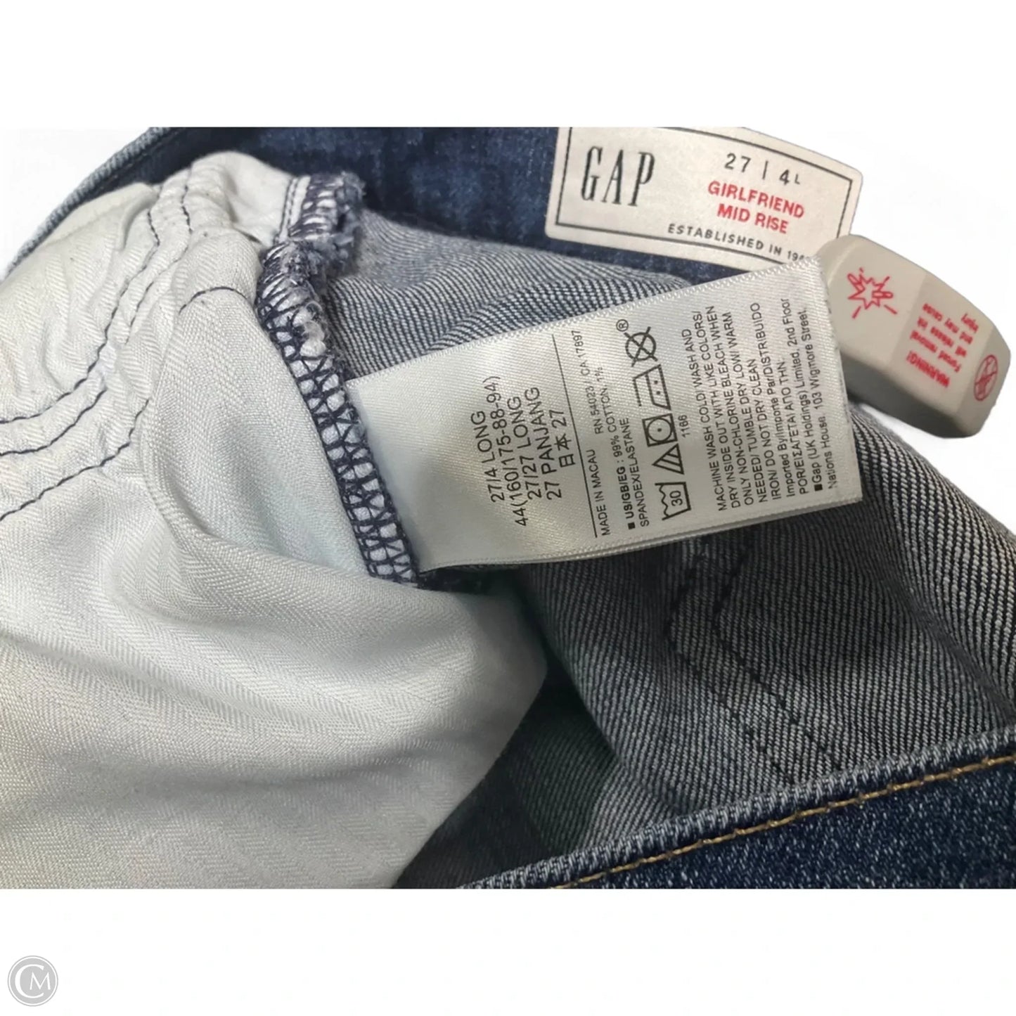 Jeans Straight By Gap In Blue, Size: 4