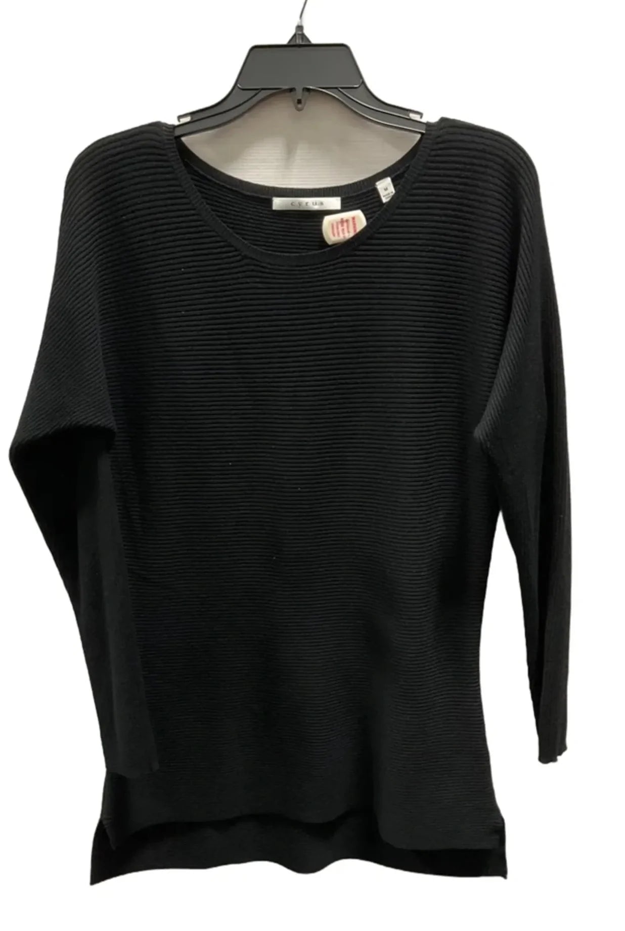 Top Long Sleeve By Cyrus In Black, Size: M