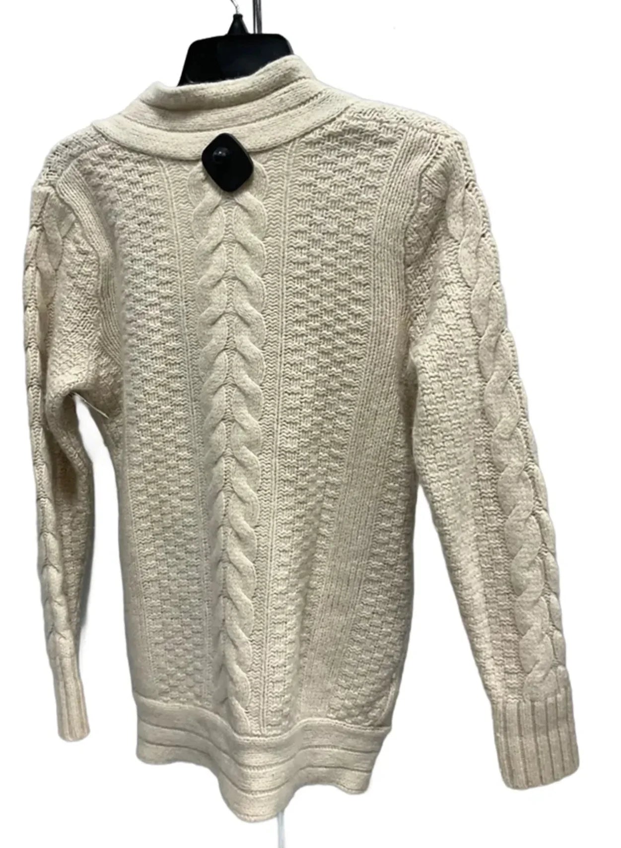 Sweater Cardigan By Eddie Bauer In Cream, Size: M
