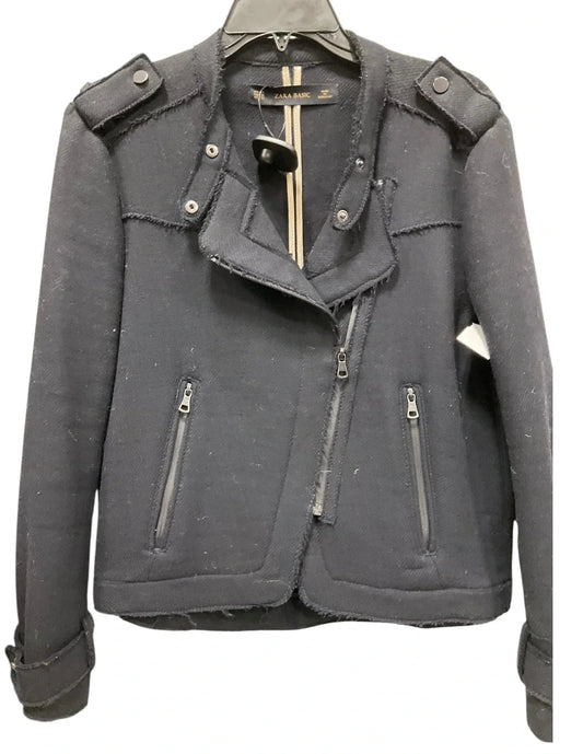 Jacket Moto By Zara Basic In Black, Size: Xl
