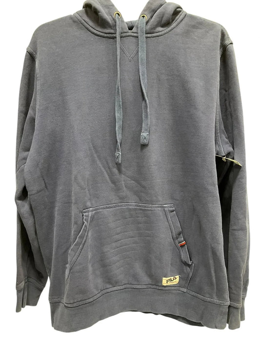 Sweatshirt Hoodie By Fila In Navy, Size: M