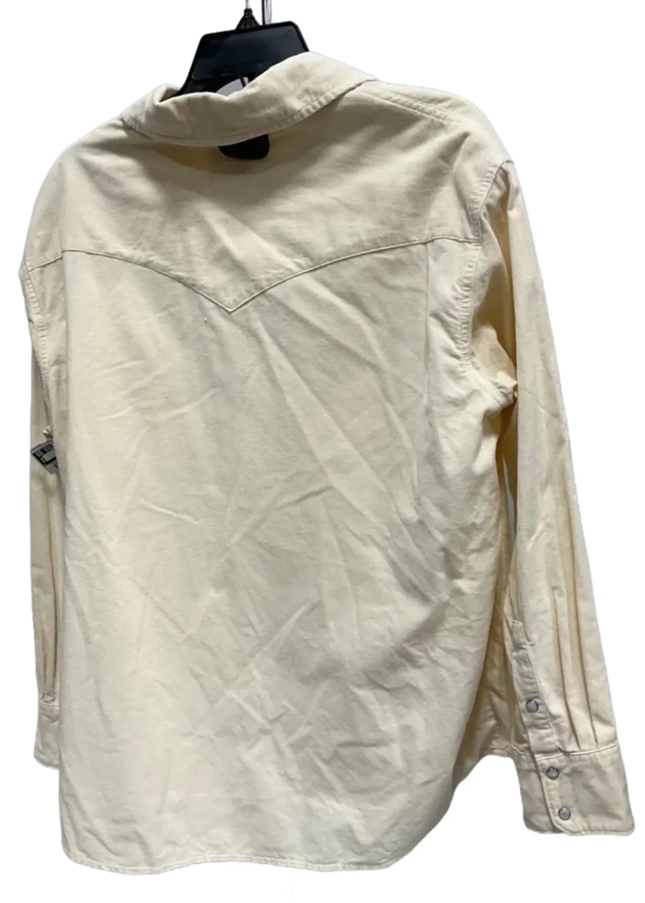 Blouse Long Sleeve By Levis In Cream, Size: M