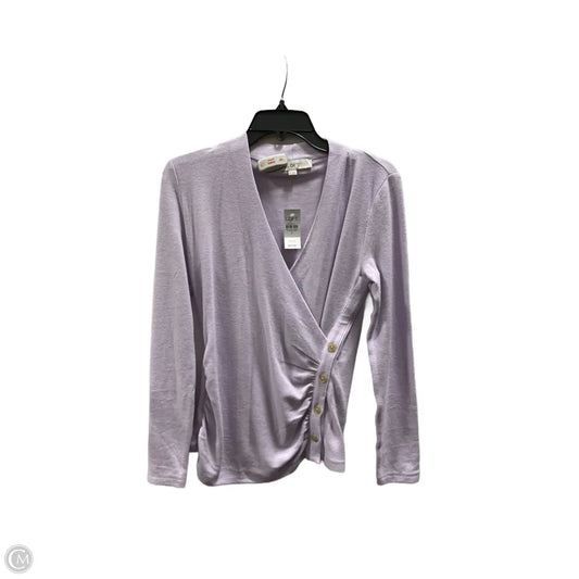 Top Long Sleeve By Loft In Purple, Size: S