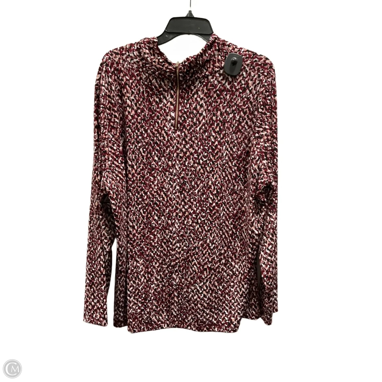 Top Long Sleeve By Liz Claiborne In Red, Size: 2x