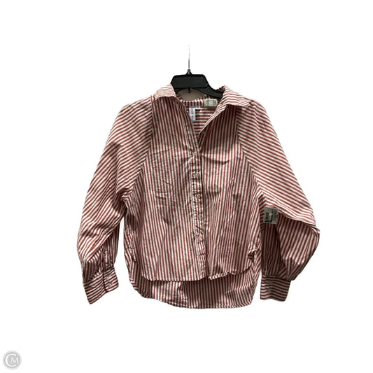 Blouse Long Sleeve By Grace + Karma In Red, Size: S