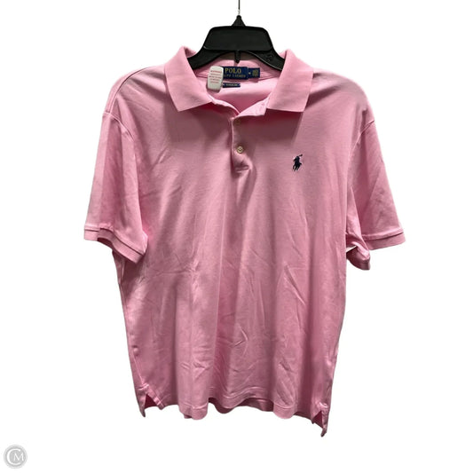 Top Short Sleeve By Polo Ralph Lauren In Pink, Size: M