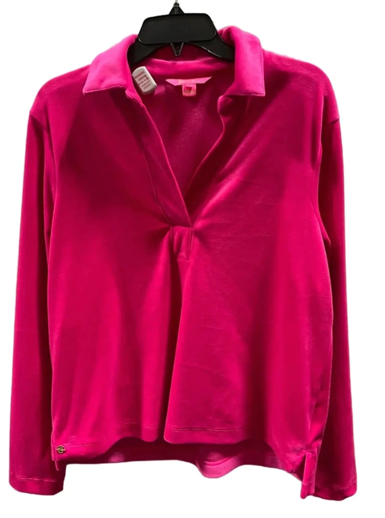 Top Long Sleeve Designer By Lilly Pulitzer In Pink, Size: L