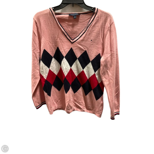 Top Long Sleeve By Tommy Hilfiger In Pink, Size: Xl