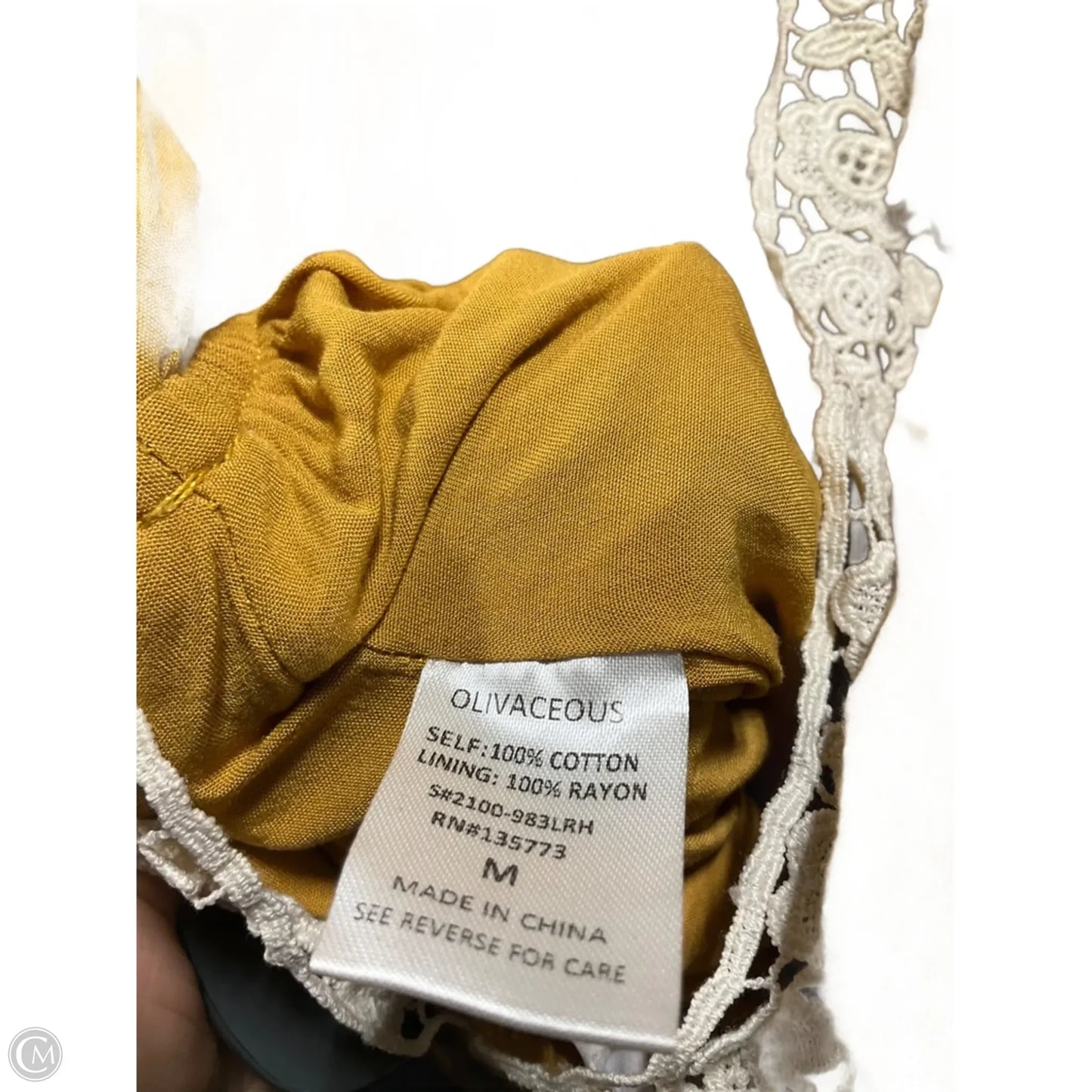 Romper By Olivaceous In Yellow, Size: M