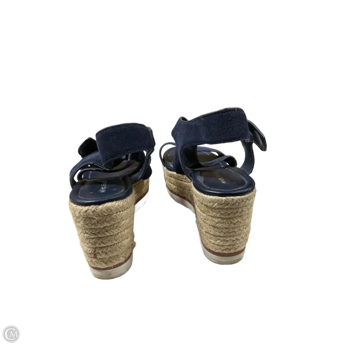 Sandals Heels Wedge By Marc Fisher In Navy, Size: 8