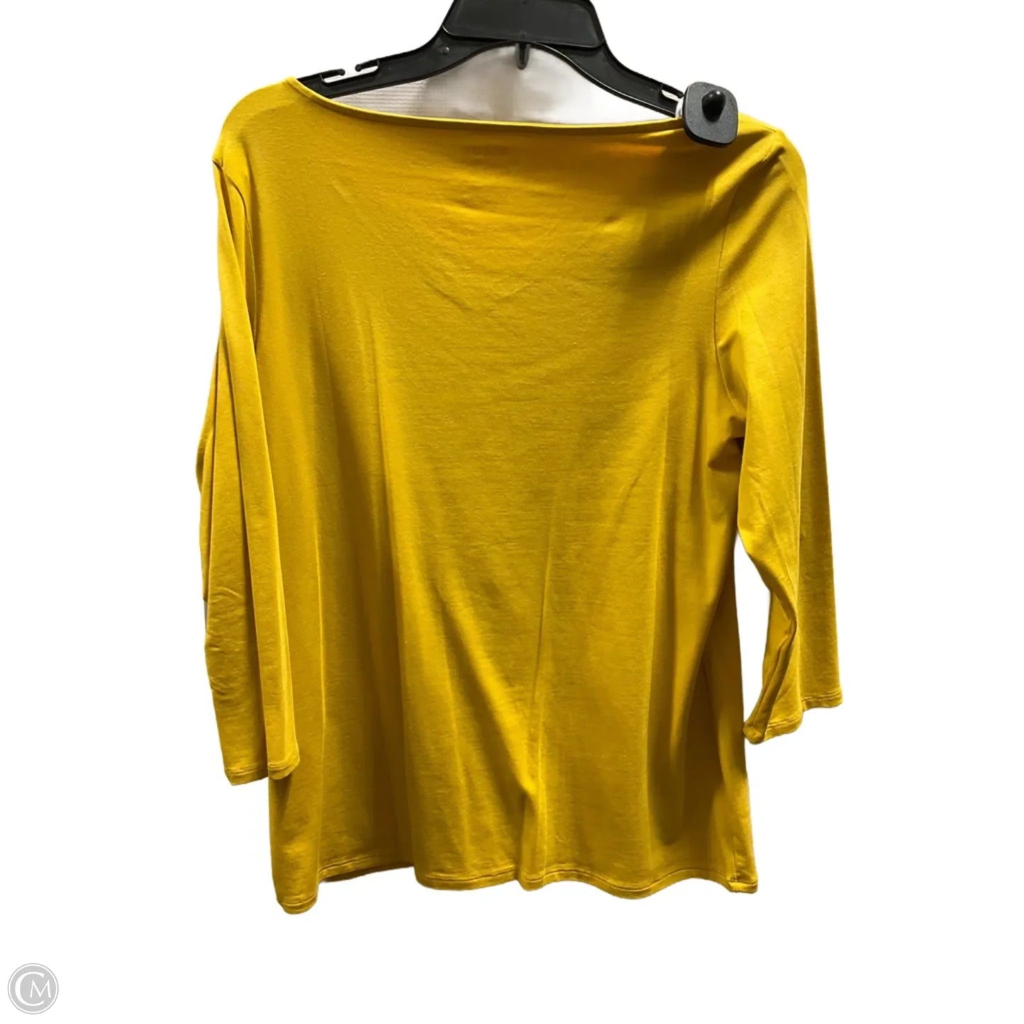 Top 3/4 Sleeve Basic By Chicos In Yellow, Size: M