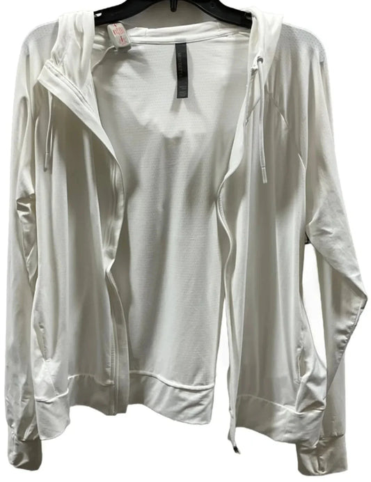 Athletic Jacket By Mondetta In White, Size: L