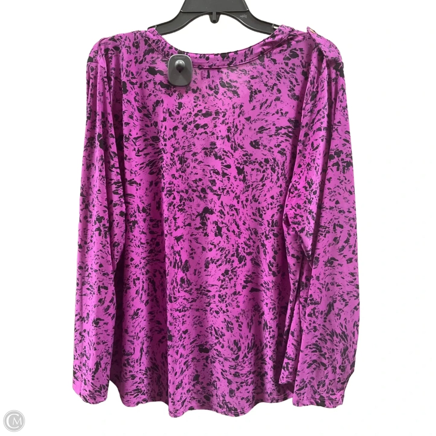 Top Long Sleeve By International Concepts In Purple, Size: 1x