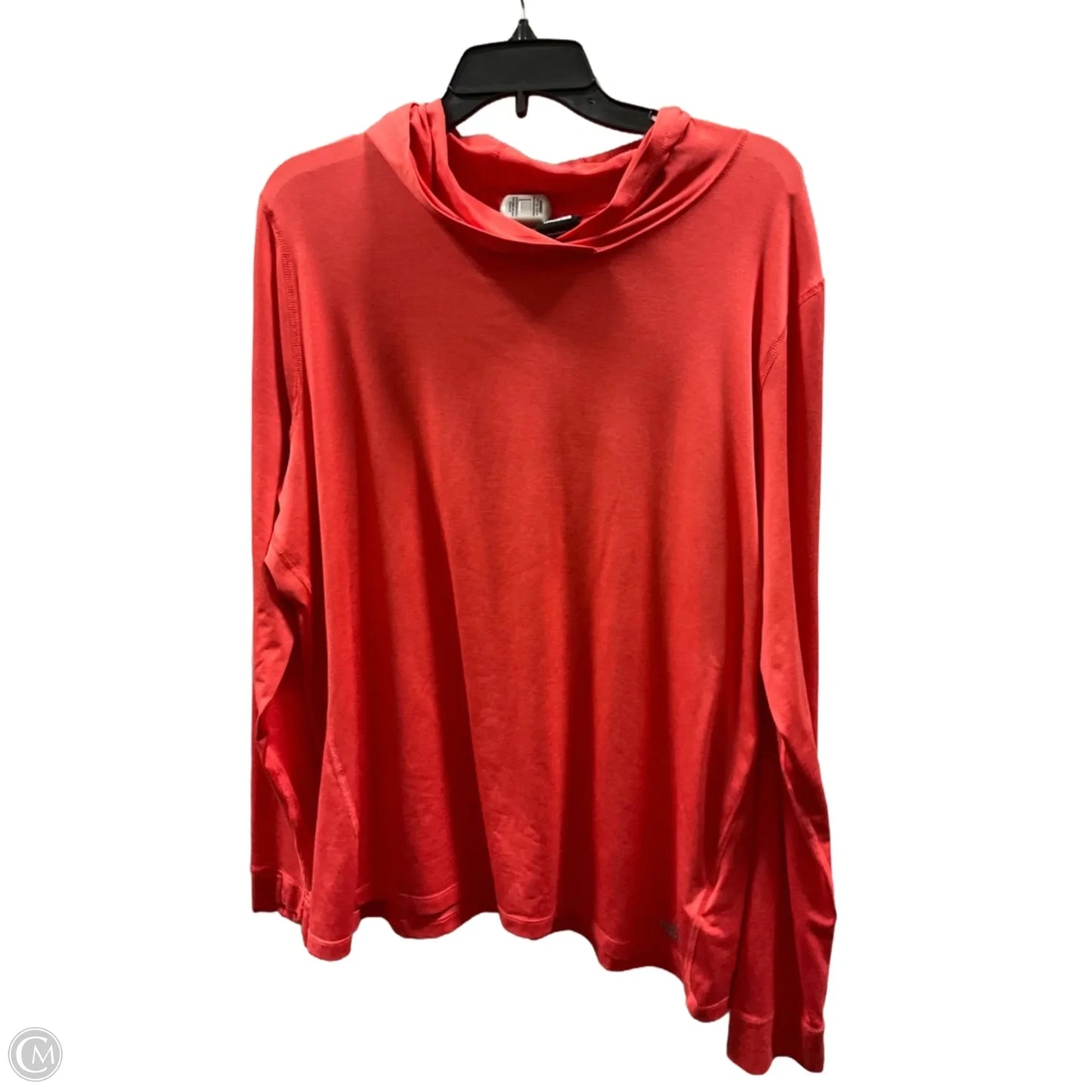 Athletic Top Long Sleeve Hoodie By The North Face In Orange, Size: Xxl