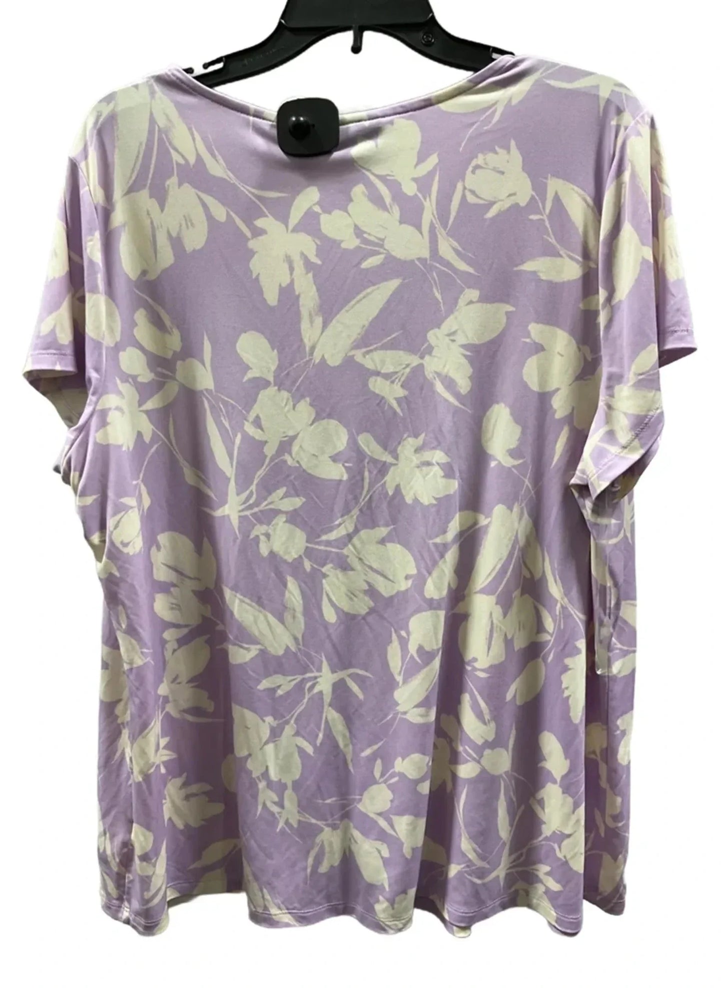 Top Short Sleeve By Lane Bryant In Purple, Size: 1x