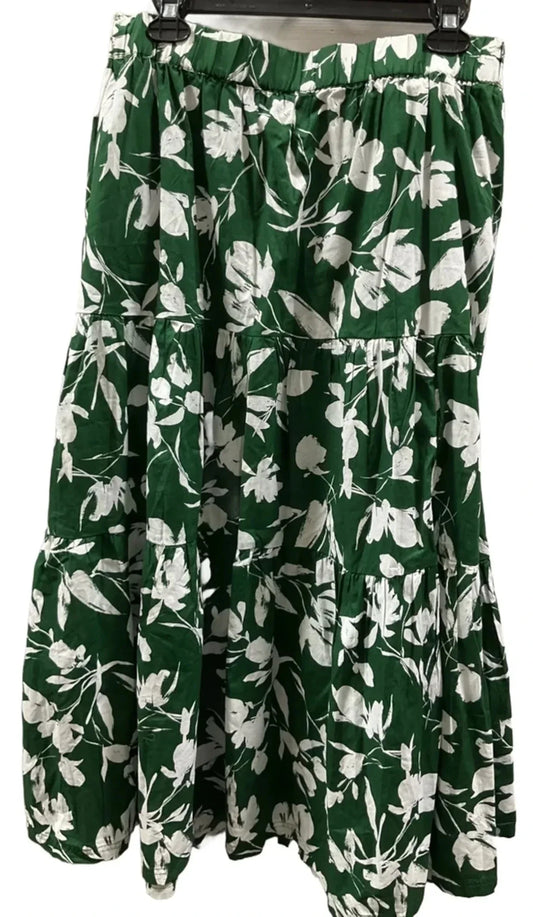Skirt Maxi By Lane Bryant In Green, Size: 1x