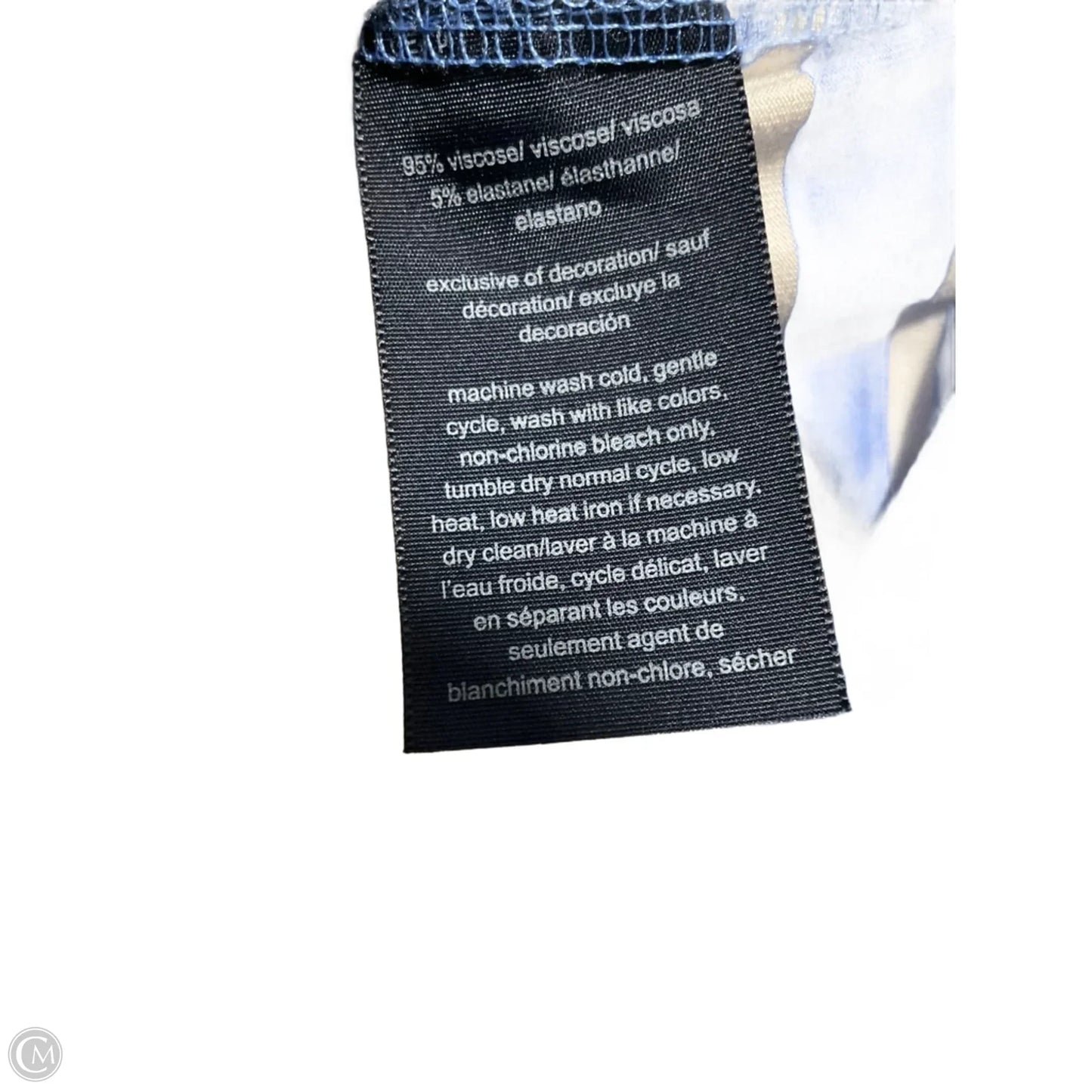 Top Short Sleeve By Tommy Hilfiger In Blue, Size: L