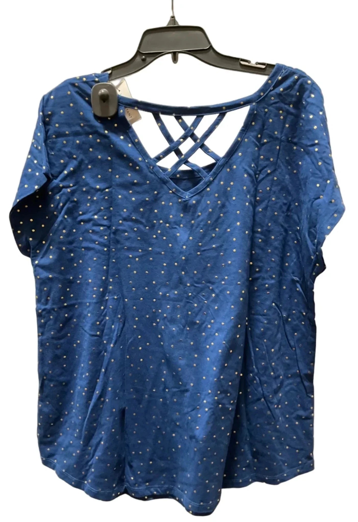 Top Short Sleeve By Lane Bryant In Blue, Size: Xl