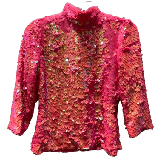 Top Long Sleeve Designer By Milly In Pink, Size: 4