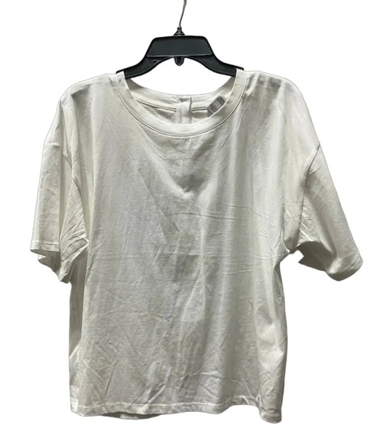 Top Short Sleeve By Talbots In White, Size: Xl