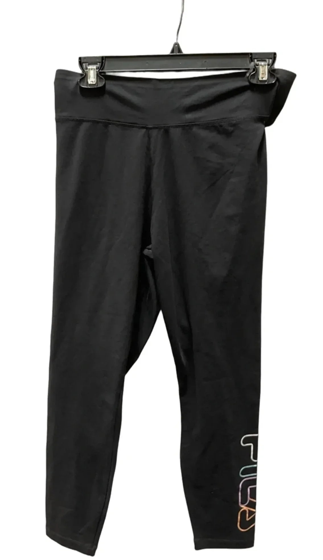 Athletic Leggings By Fila In Black, Size: L