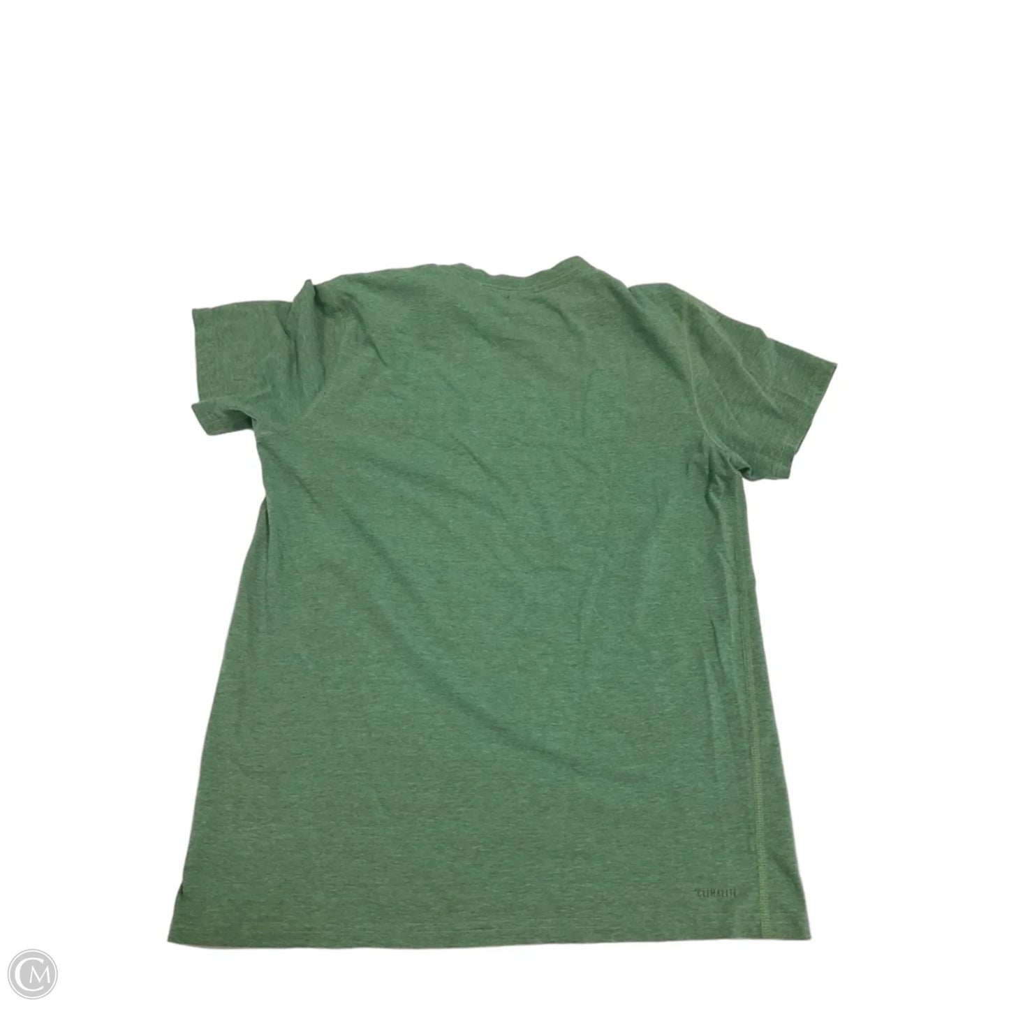 Athletic Top Short Sleeve By Adidas In Green, Size: M