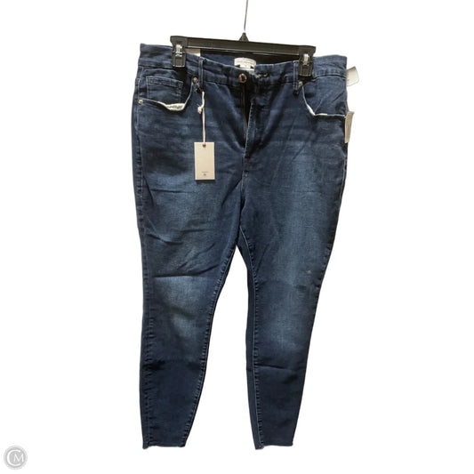 Jeans Skinny By Good American In Blue, Size: 18