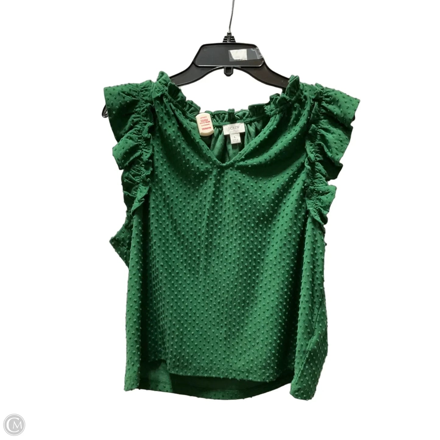 Top Sleeveless By J. Crew In Green, Size: L