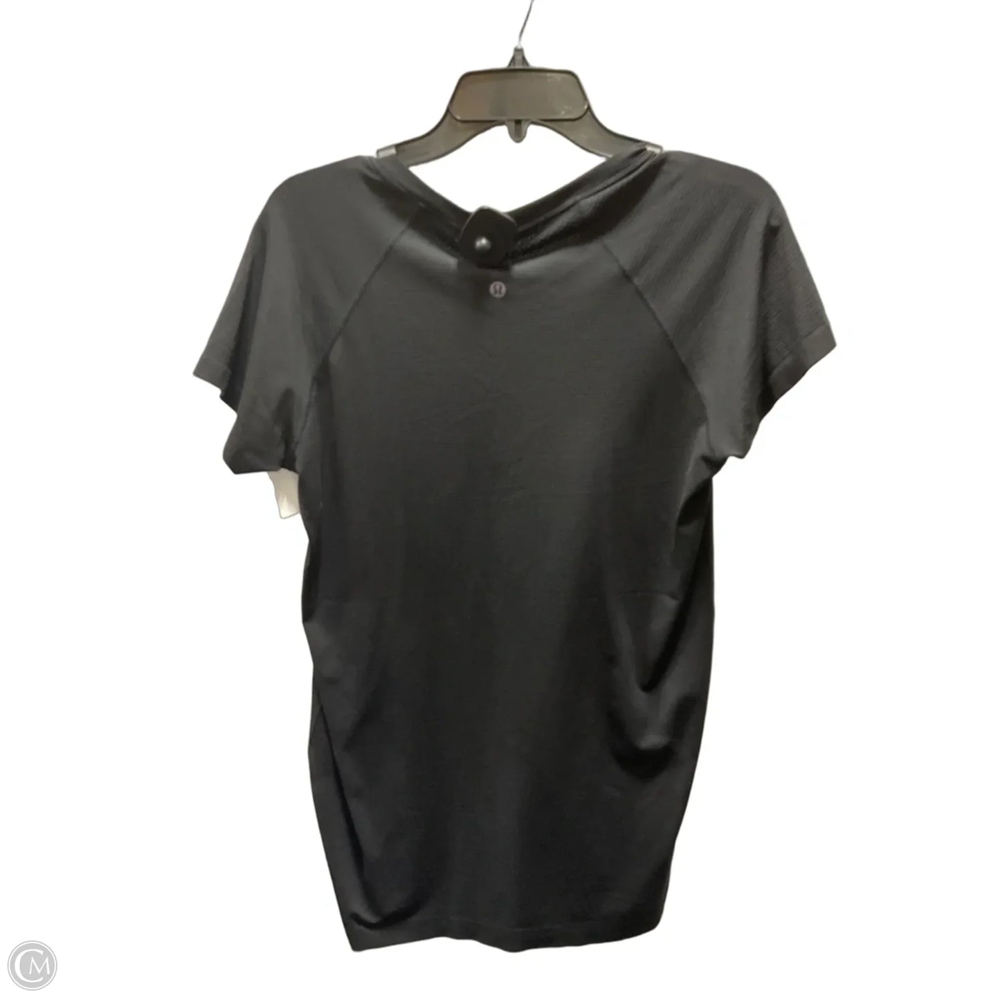 Athletic Top Short Sleeve By Lululemon In Black, Size: 12