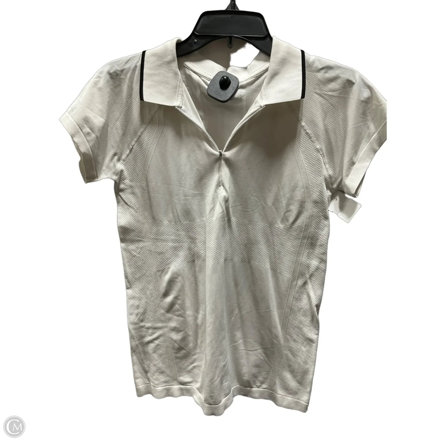 Athletic Top Short Sleeve By Athleta In White, Size: S