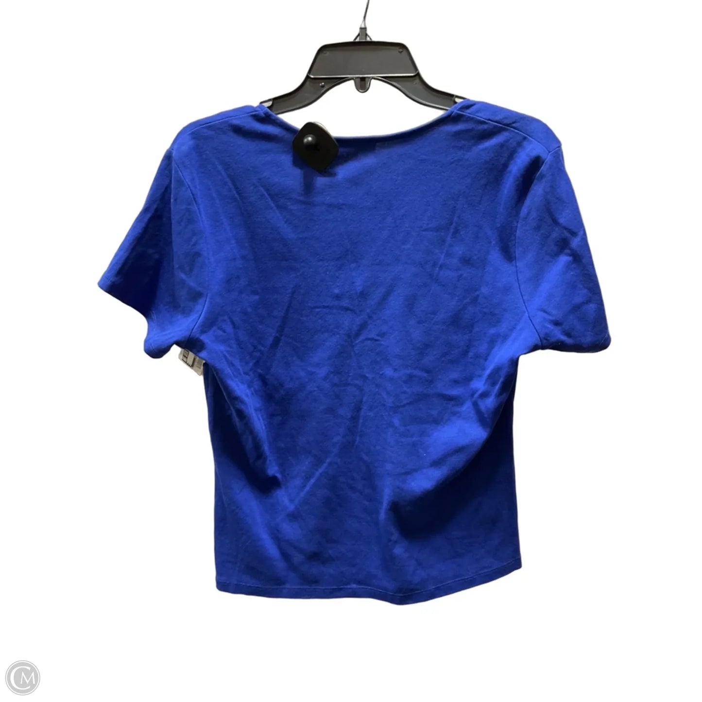 Top Short Sleeve Basic By Calvin Klein In Blue, Size: L