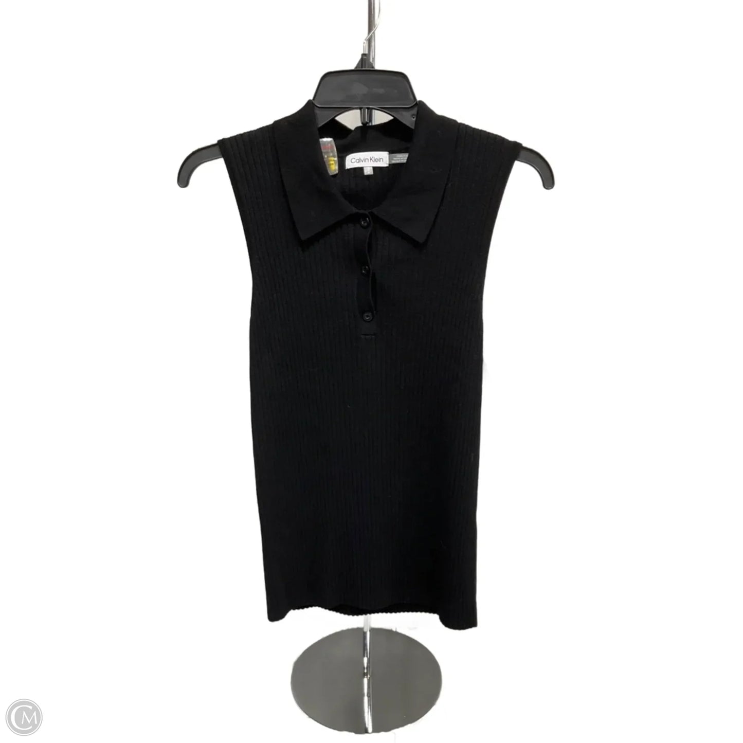 Top Sleeveless By Calvin Klein In Black, Size: M