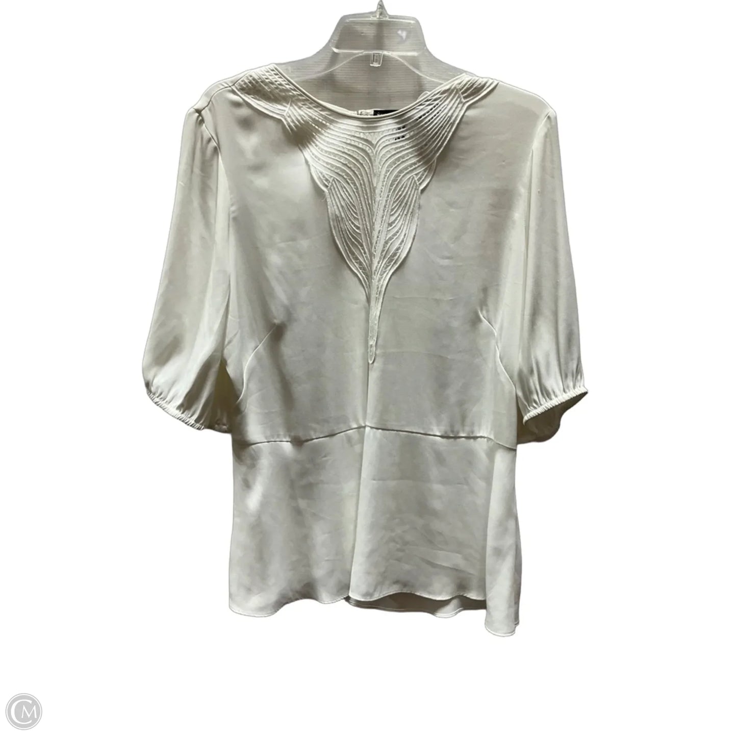 Top Short Sleeve By White House Black Market In White, Size: Xl