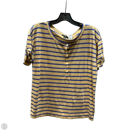 Top Short Sleeve By J. Crew In Striped Pattern, Size: M