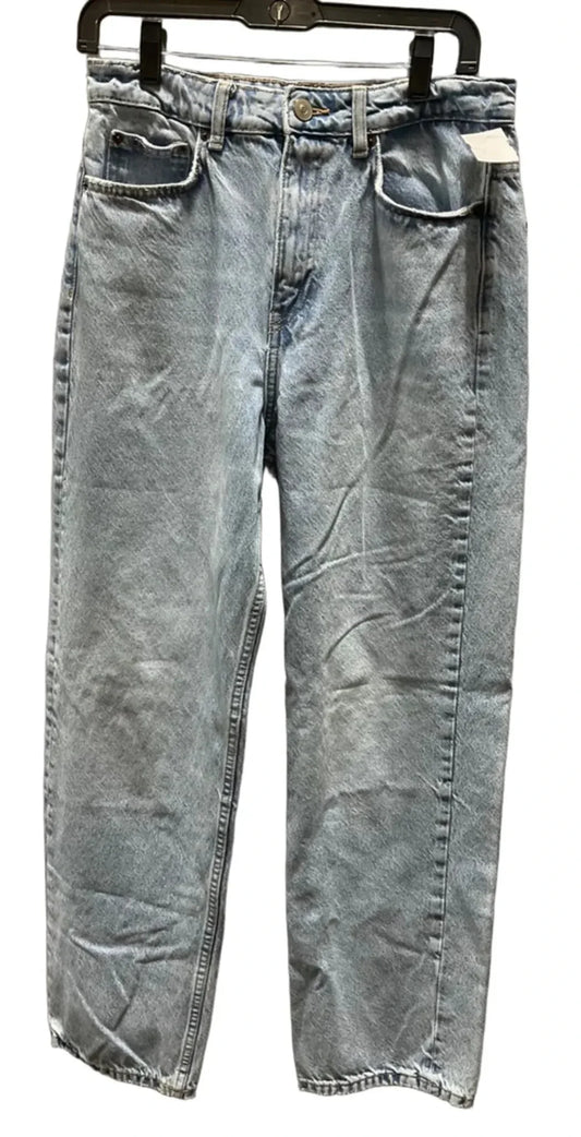 Jeans Wide Leg By Zara In Blue, Size: 8