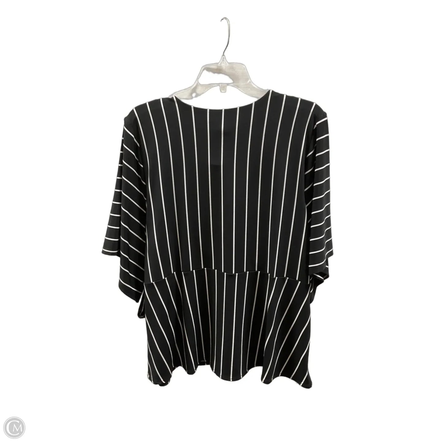 Top Short Sleeve By Alfani In Black, Size: L