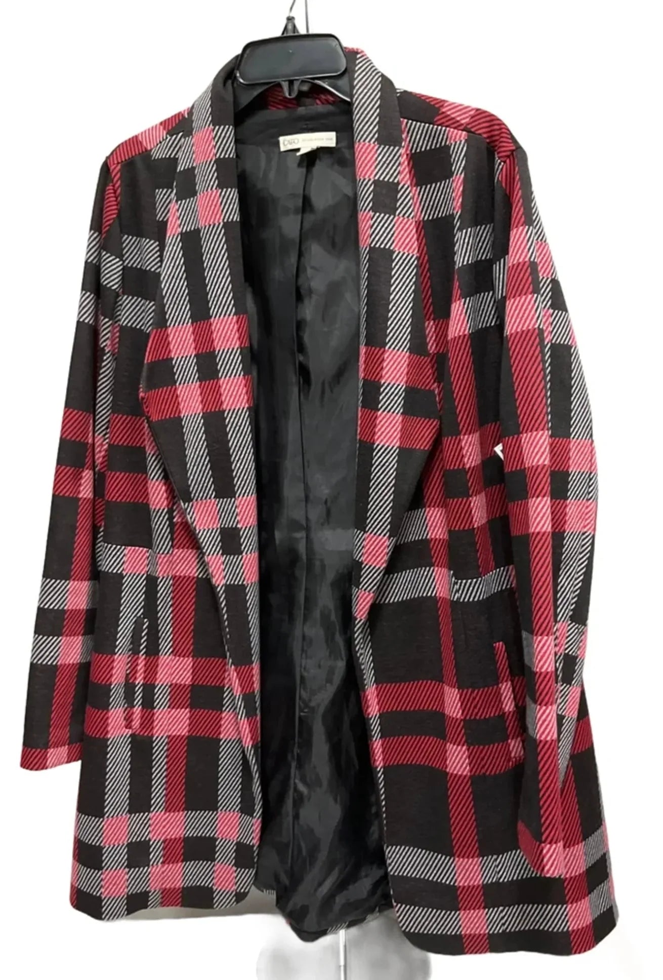 Coat Peacoat By Cato In Plaid Pattern, Size: Xl