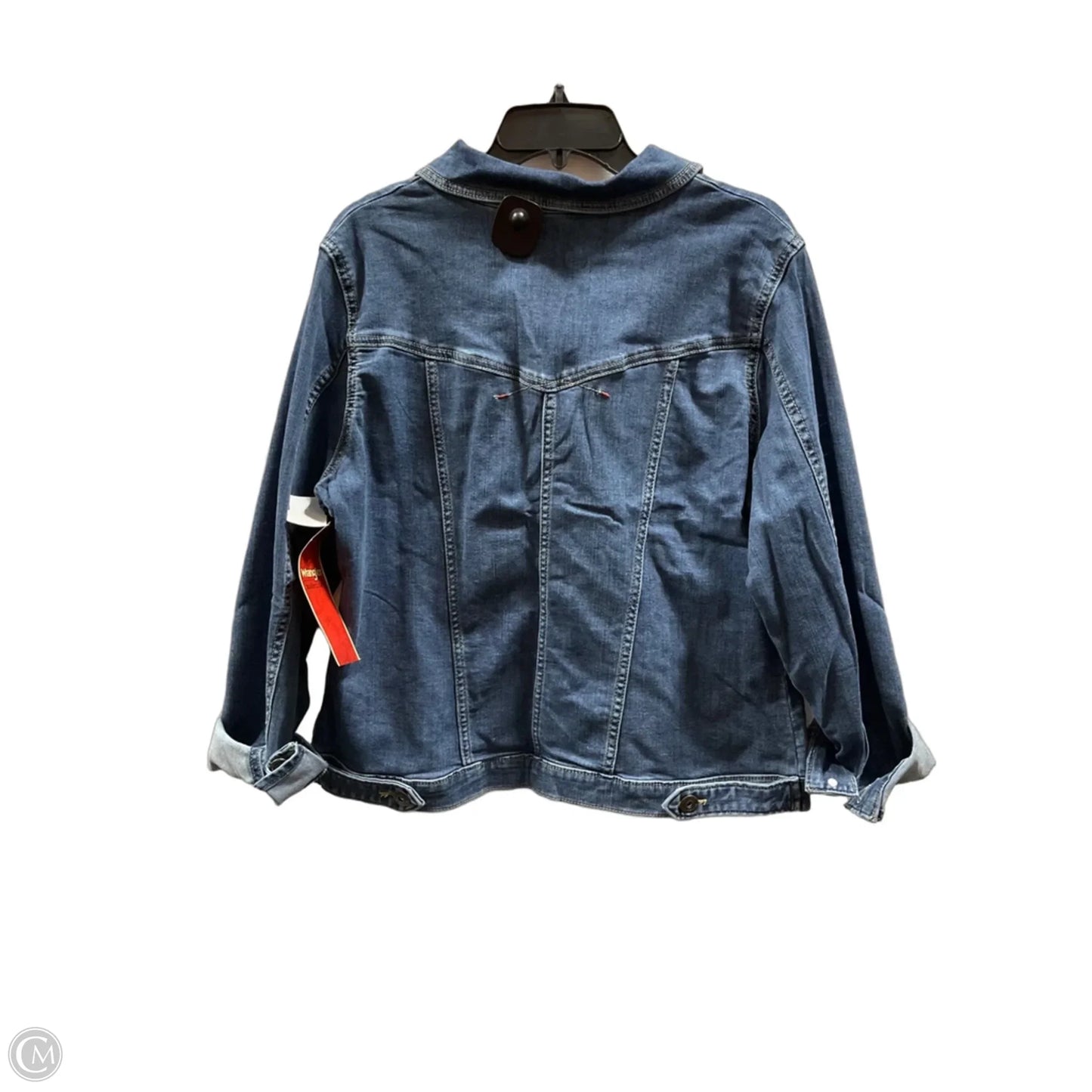 Jacket Denim By Wrangler In Blue, Size: Xl