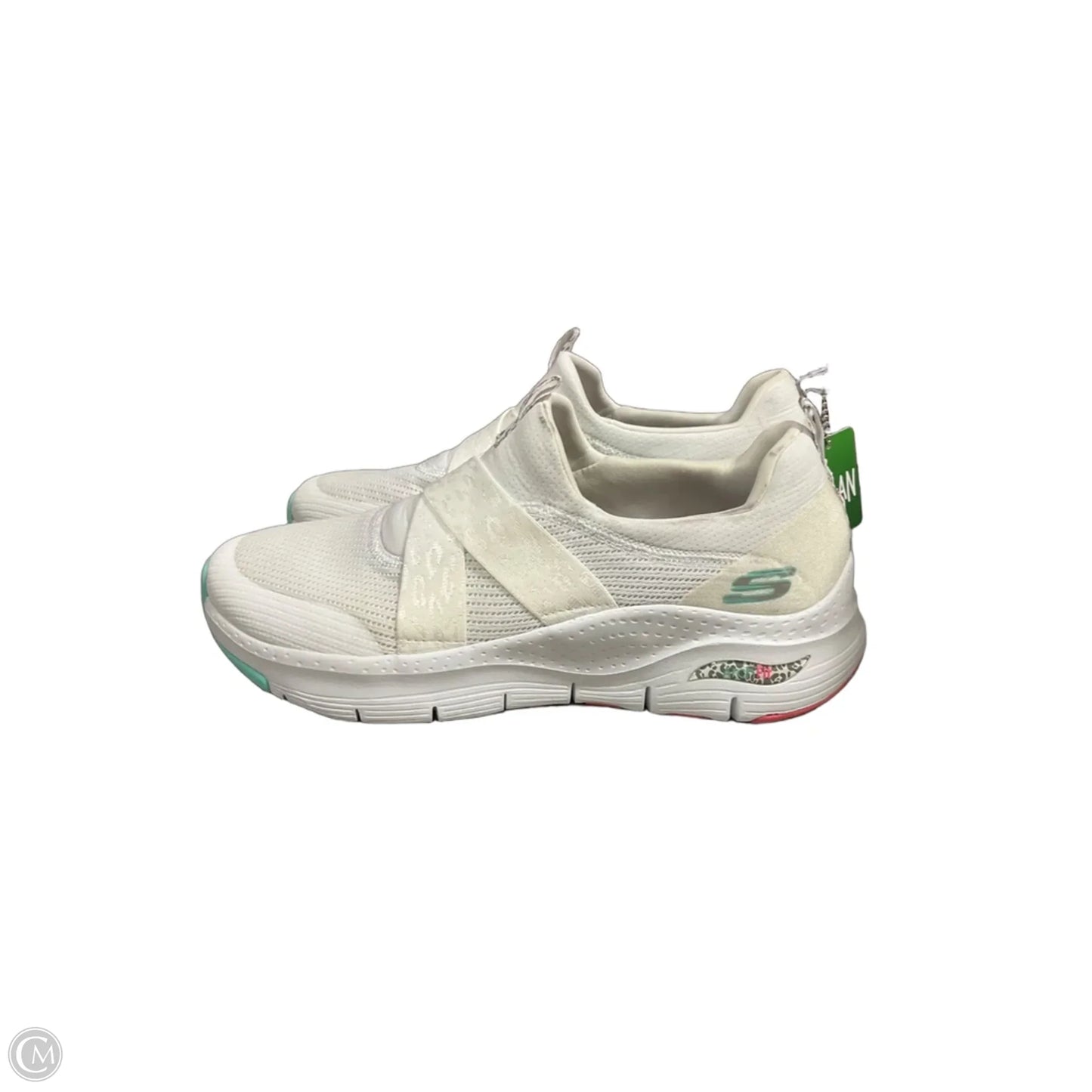 Shoes Athletic By Skechers In White, Size: 10