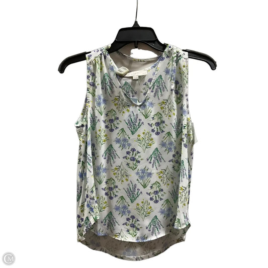 Top Sleeveless By Loft In White, Size: Xsp