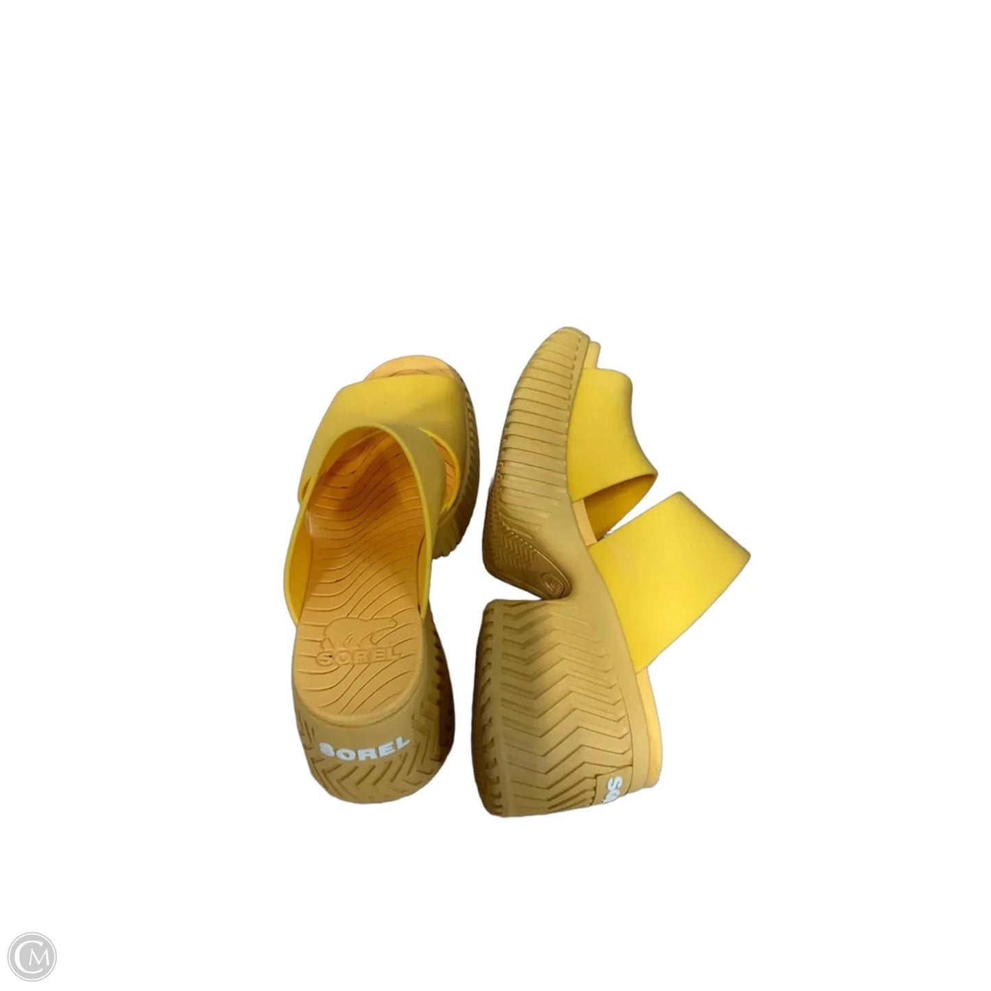 Sandals Heels Platform By Sorel In Yellow, Size: 6