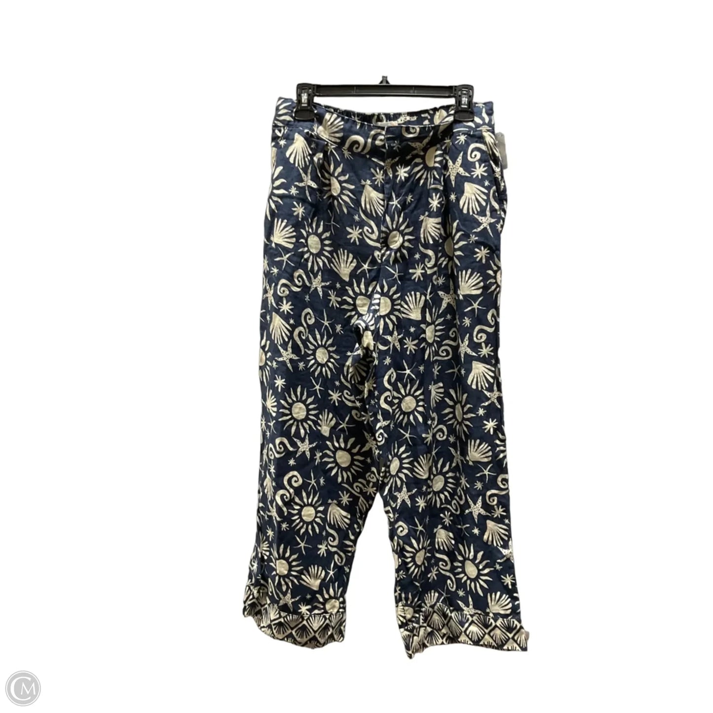 Pants Linen By C And C In Blue, Size: L