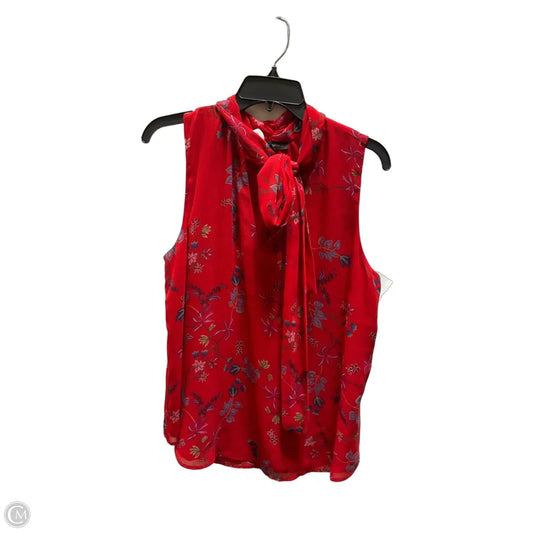 Top Sleeveless By Banana Republic In Red, Size: L